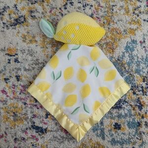 Cloud Island Lemon Lovey, Baby Lovey, Yellow, Green, White, Security Blanket